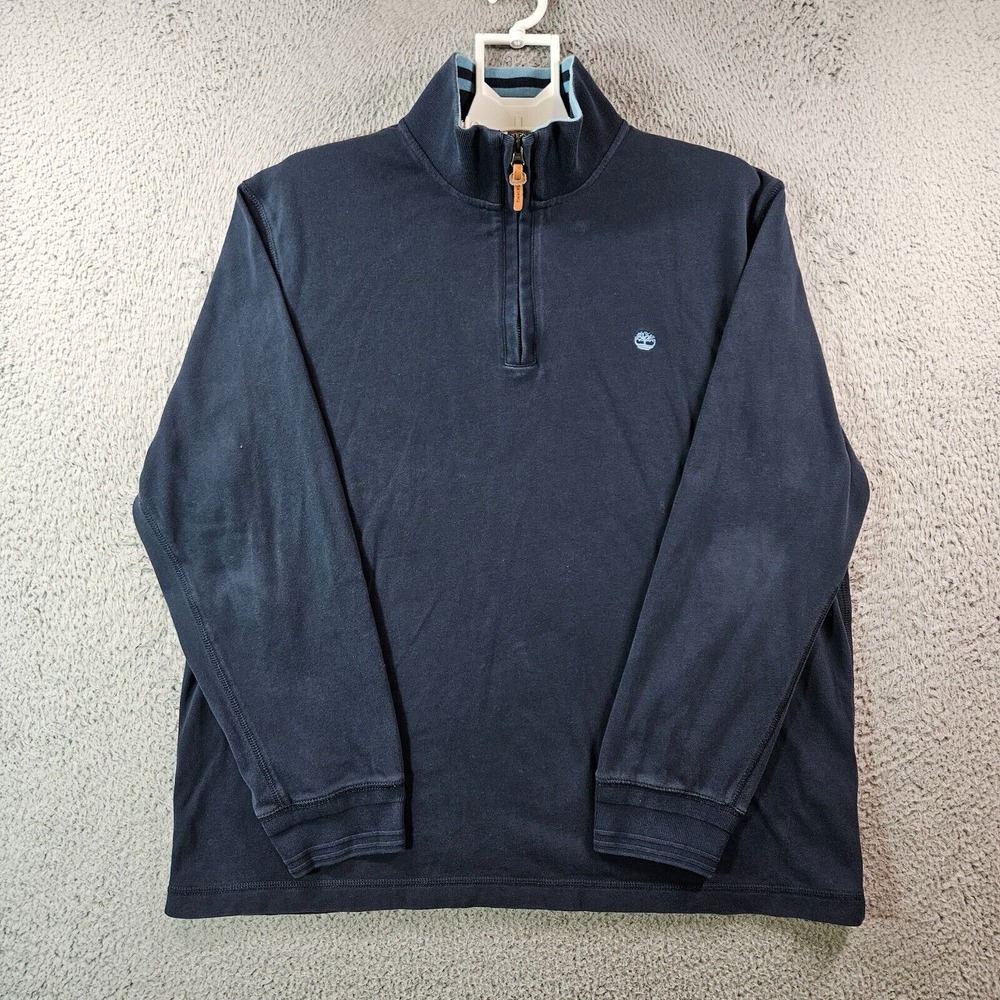 Timberland Sweater Men XXL 1/4 Zip Navy‎ Blue